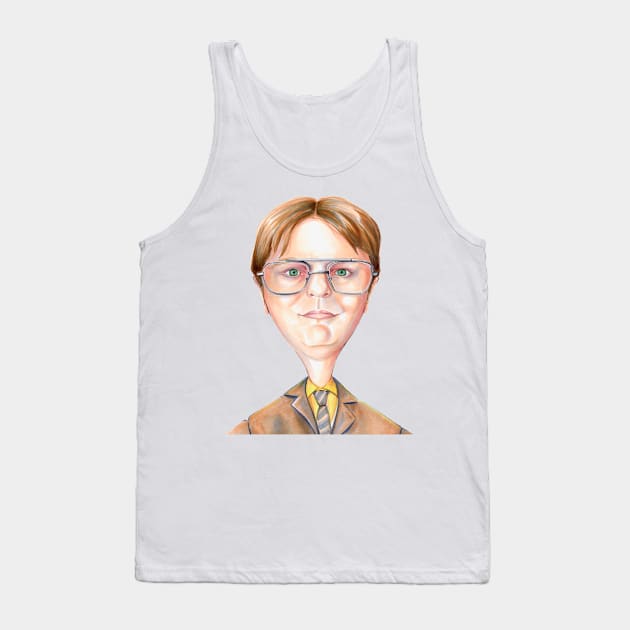 Dwight Schrute Portrait Tank Top by obillwon